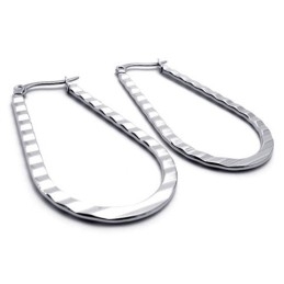 U-Drop Titanium Earrings