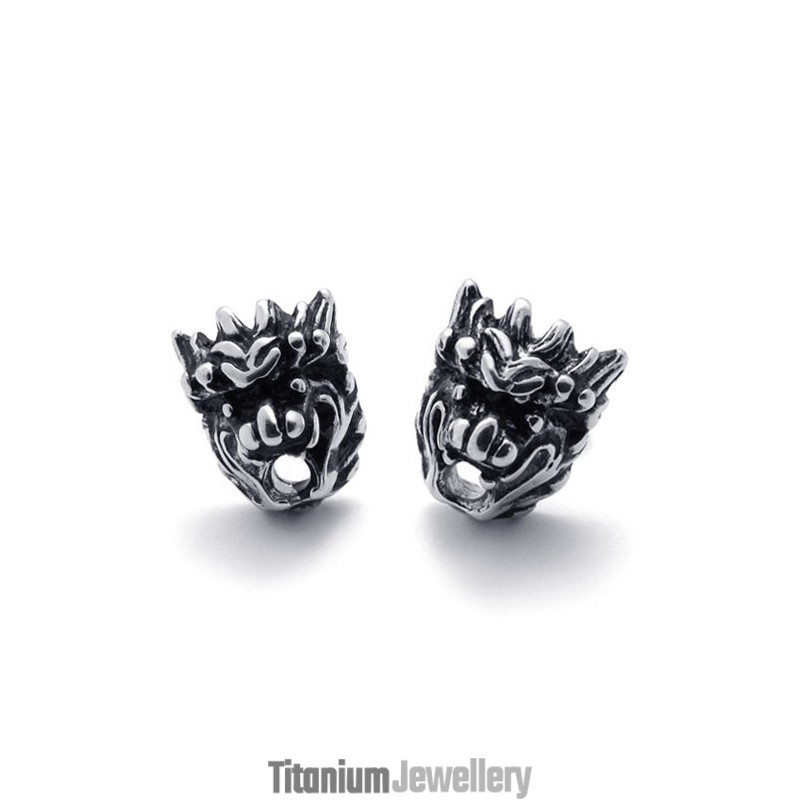 Lion Head Titanium Earrings Lion Head Titanium Earrings