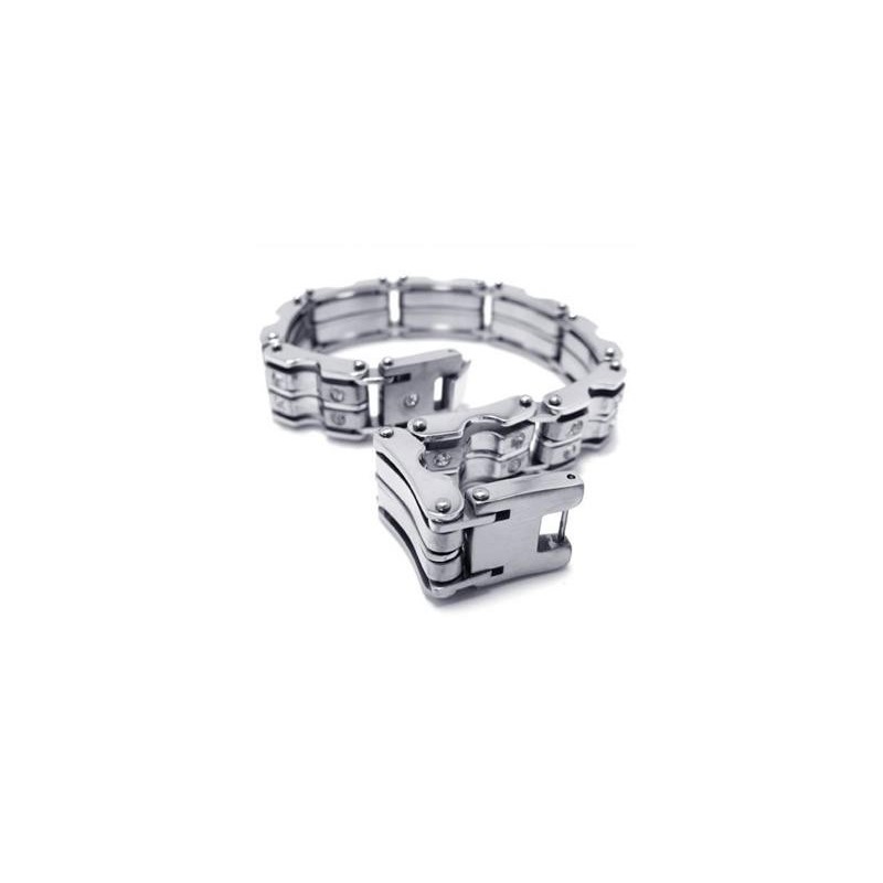 Mens Boys Silver Charm Pure Titanium Bracelet Bangle