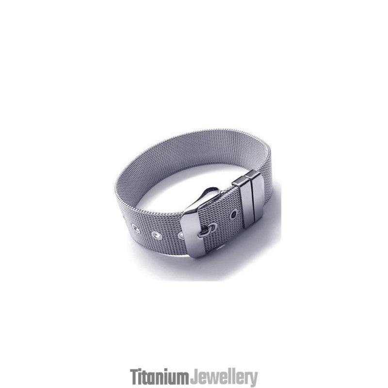Mens Boys Silver Pure Titanium Bracelet Charm Bangle