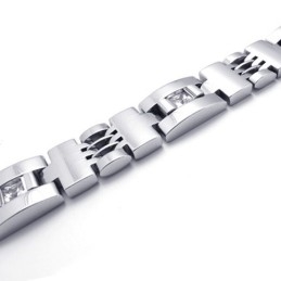 8.5 Inch Diamond Titanium Bracelet