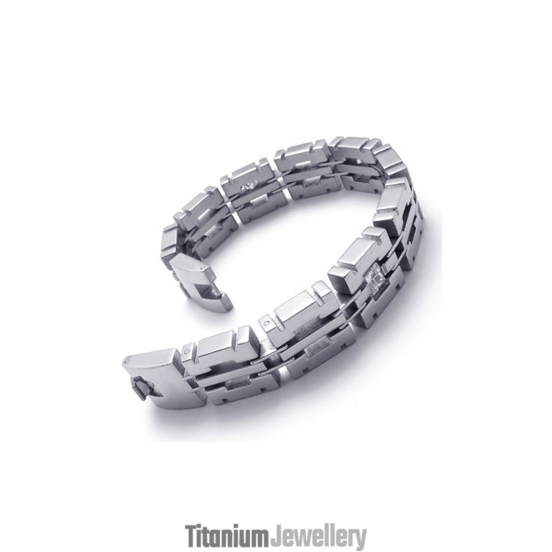 8.1 Inch Diamond Titanium Bracelet