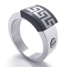 Black Accent Titanium Ring