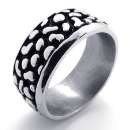Black Vintage Titanium Ring