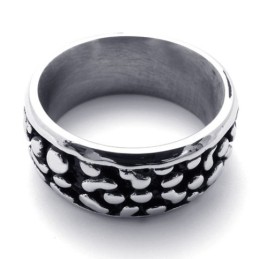 Black Vintage Titanium Ring
