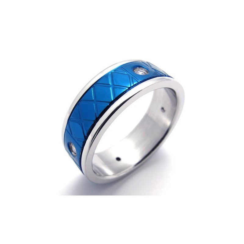 Blue Titanium Ring