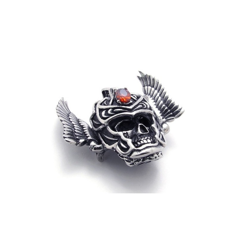 Titanium Pendant With Red Zircon