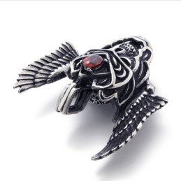 Titanium Pendant With Red Zircon
