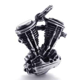 Titanium Motorcycle Engine Pendant