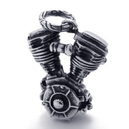 Titanium Motorcycle Engine Pendant