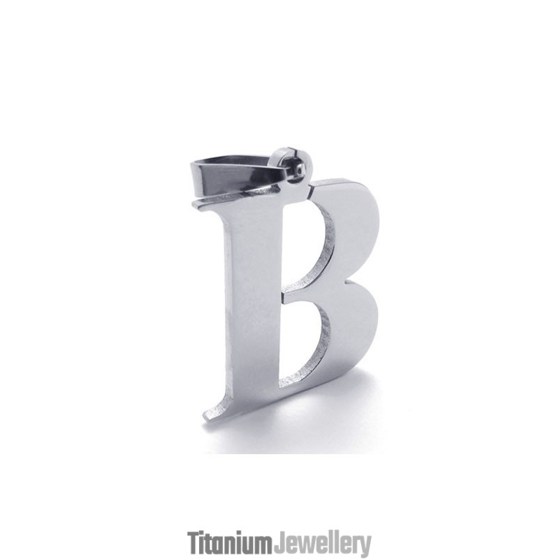 Titanium Letter "B" Pendant Titanium Letter "B" Pendant