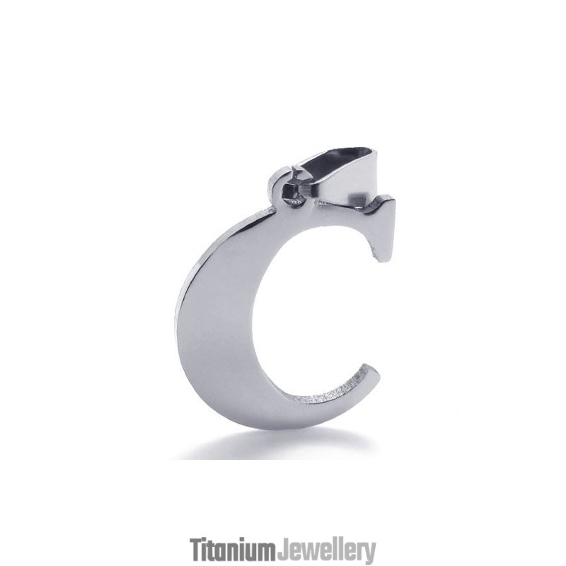 Titanium Letter "C" Pendant Titanium Letter "C" Pendant