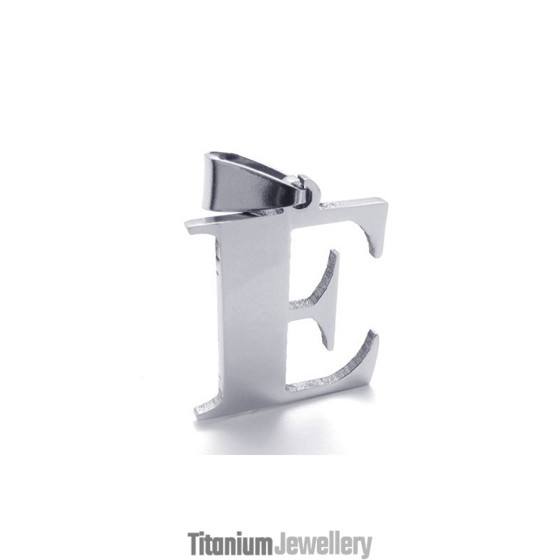 E Letter Titanium Pendant E Letter Titanium Pendant