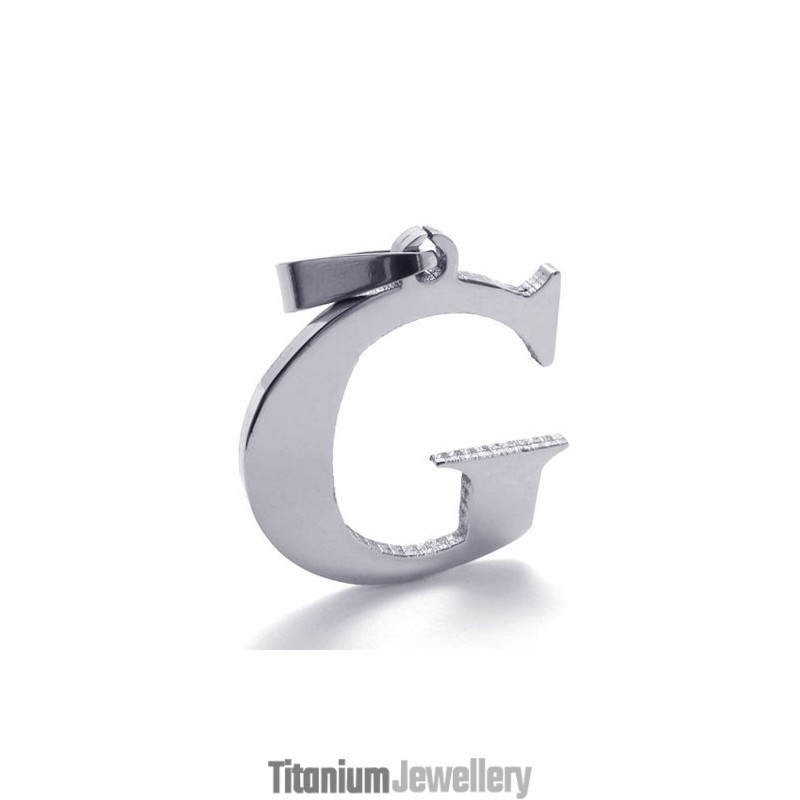 Titanium Pendant For Letter "G" Titanium Pendant For Letter "G"