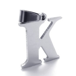 Titanium Letter "K" Pendant