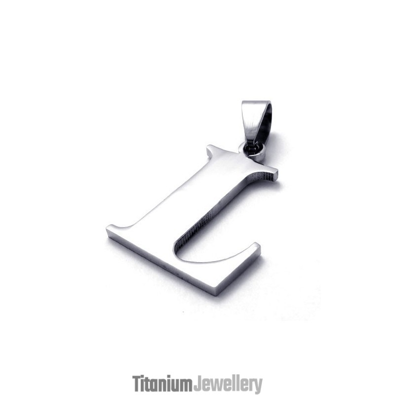 Letter "L" Titanium Pendant Letter "L" Titanium Pendant
