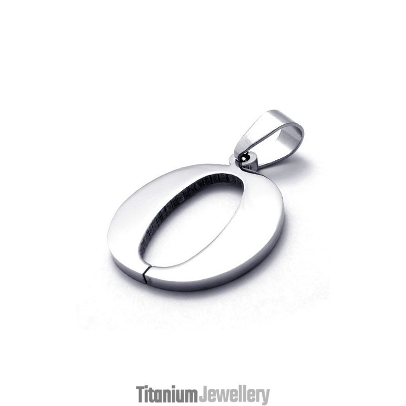 Titanium "O" Letter Pendant