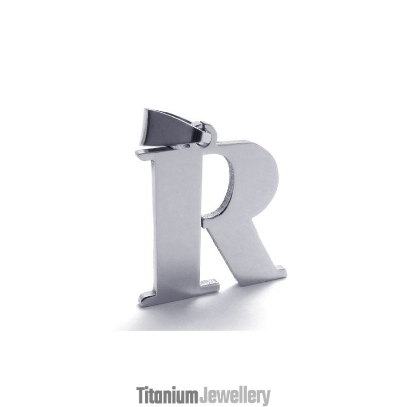 Letter "R" Titanium Pendant Letter "R" Titanium Pendant