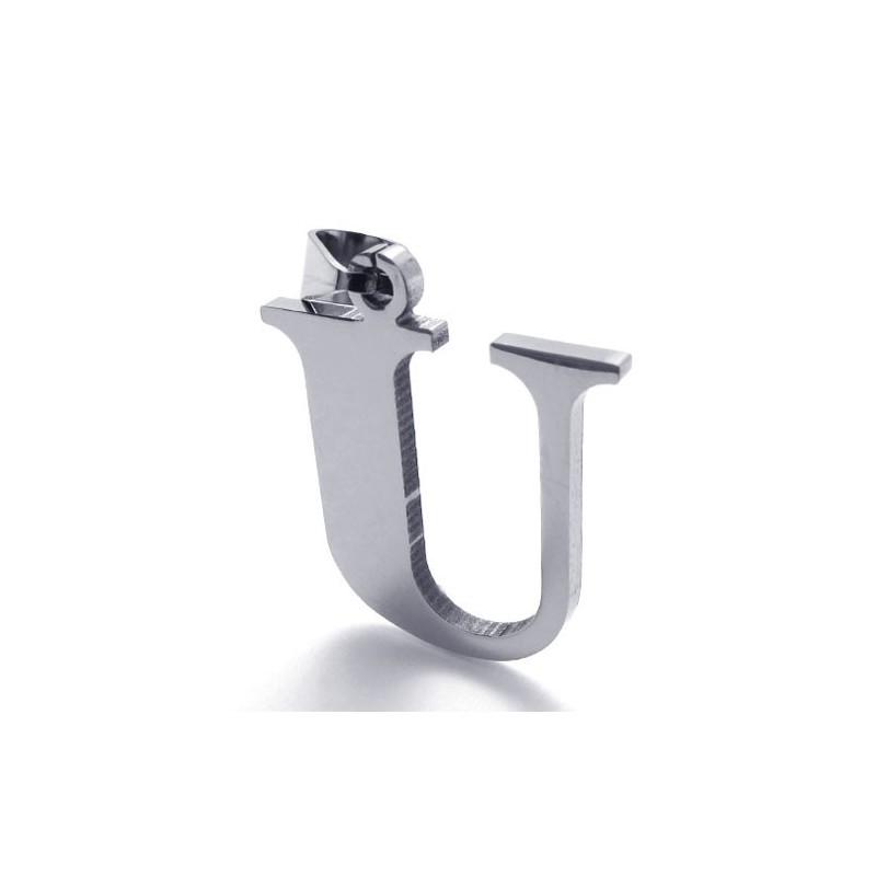 Letter "U" Titanium Pendant Letter "U" Titanium Pendant