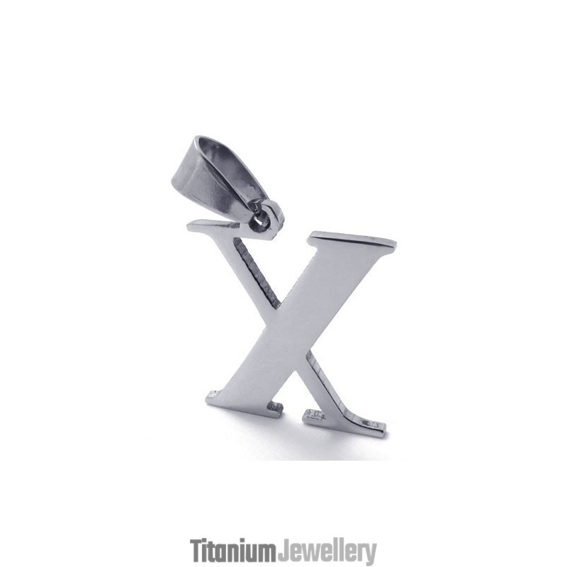 Titanium Letter "X" Pendant Titanium Letter "X" Pendant