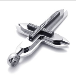 Three Layers Titanium Cross Pendant