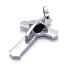 Overlay Titanium Cross Pendant