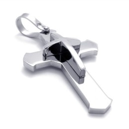 Overlay Titanium Cross Pendant