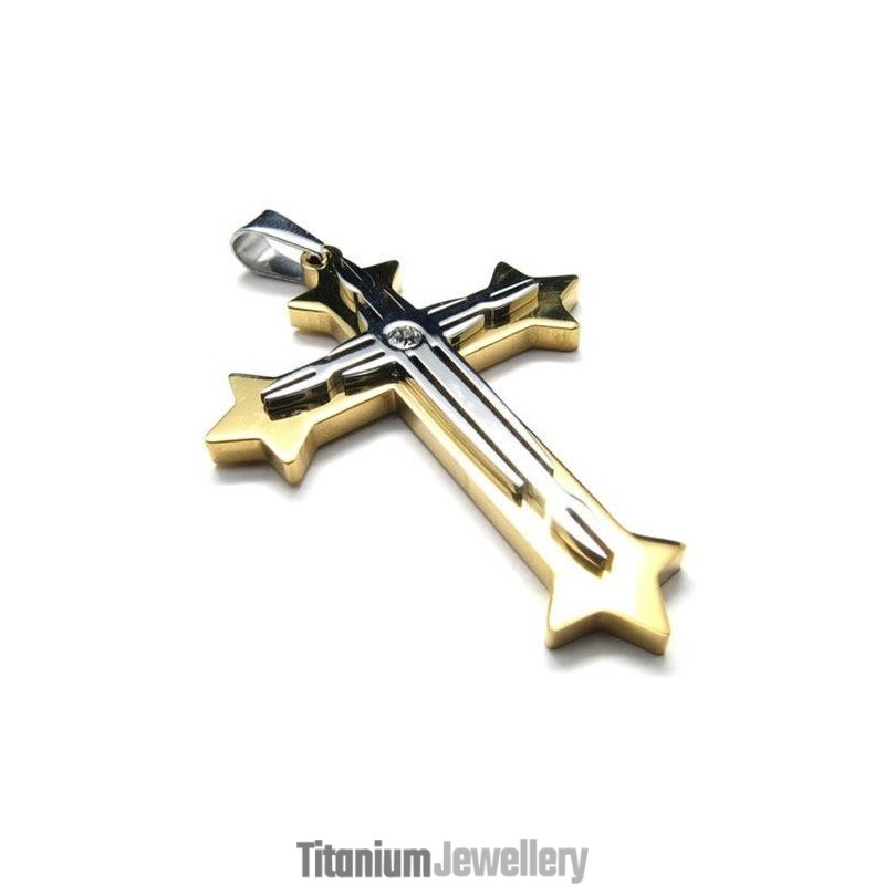 Mens Pure Titanium Novel Cross Pendant Necklace Chain Mens Pure Titanium Novel Cross Pendant Necklace Chain