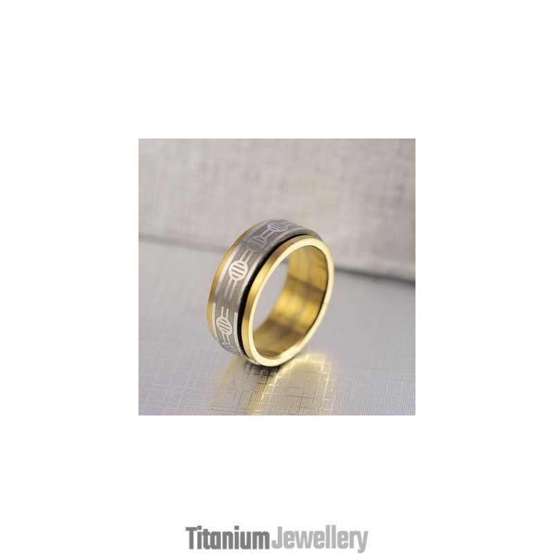 Titanium Gold Ring