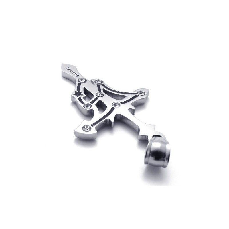 Taurus Titanium Pendant With Rhinestones Taurus Titanium Pendant With Rhinestones