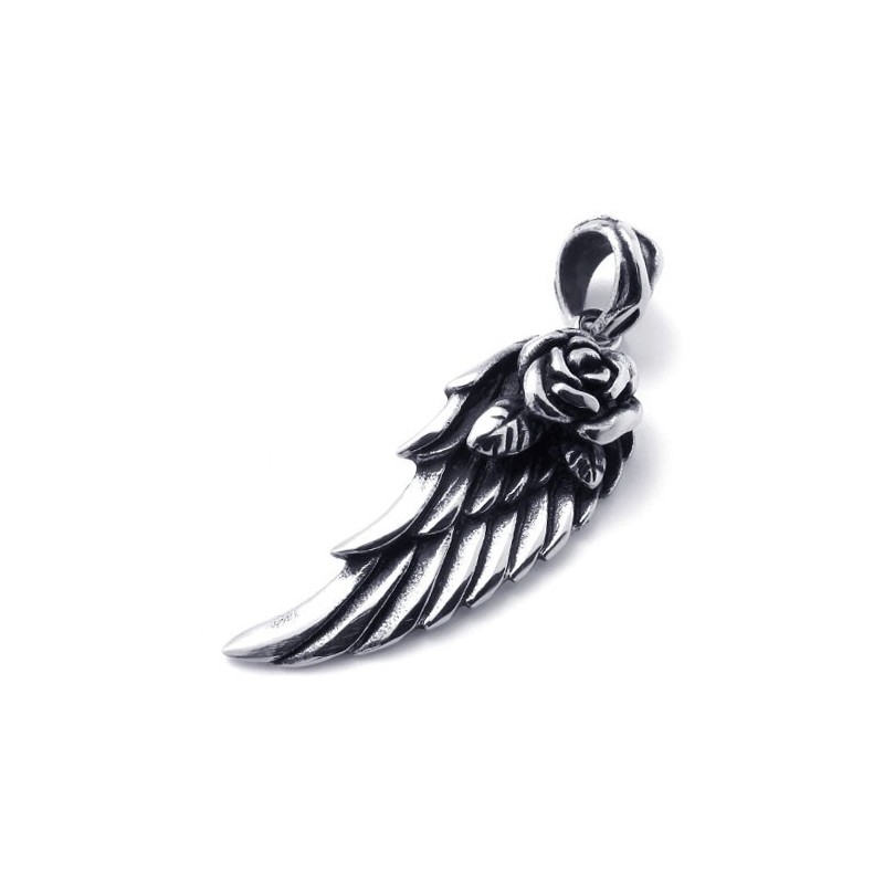 Titanium Feather Pendant