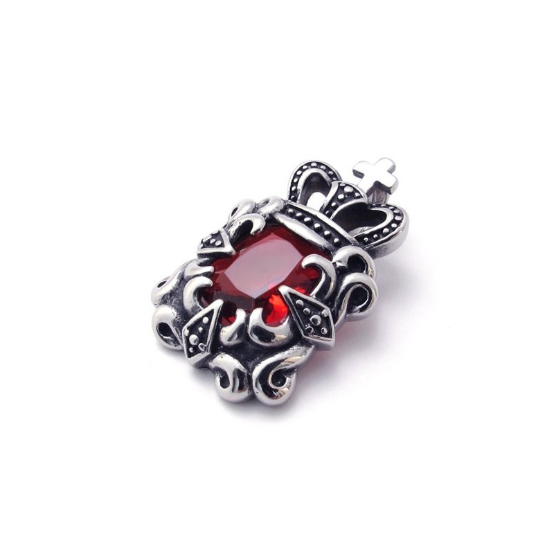 Titanium Pendant With Red Zircon