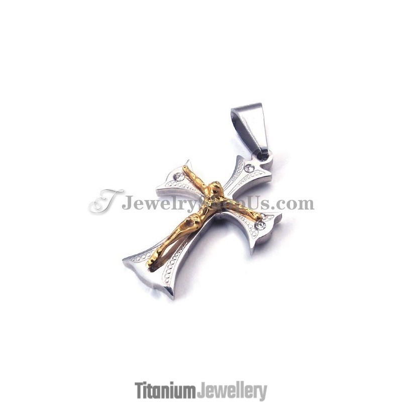 Fashion Gold WoMen's Titanium Cross For Jesus Pendant Fashion Gold WoMen's Titanium Cross For Jesus Pendant