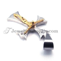 Fashion Gold WoMen's Titanium Cross For Jesus Pendant