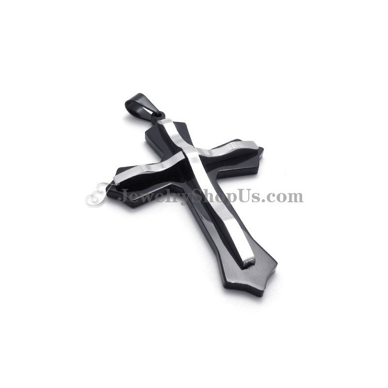 Fashion Black Titanium Cross Pendant Fashion Black Titanium Cross Pendant