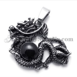 Fashion Dragon Titanium Pendant With Zircon