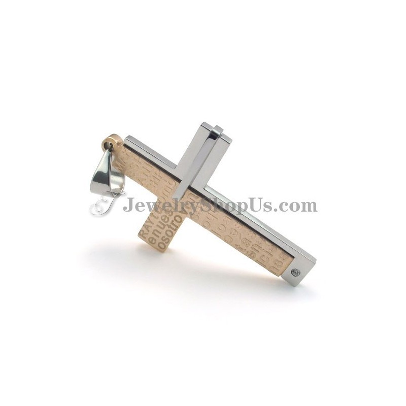 Gorgeous Rose Gold Cross Titanium Pendant Gorgeous Rose Gold Cross Titanium Pendant