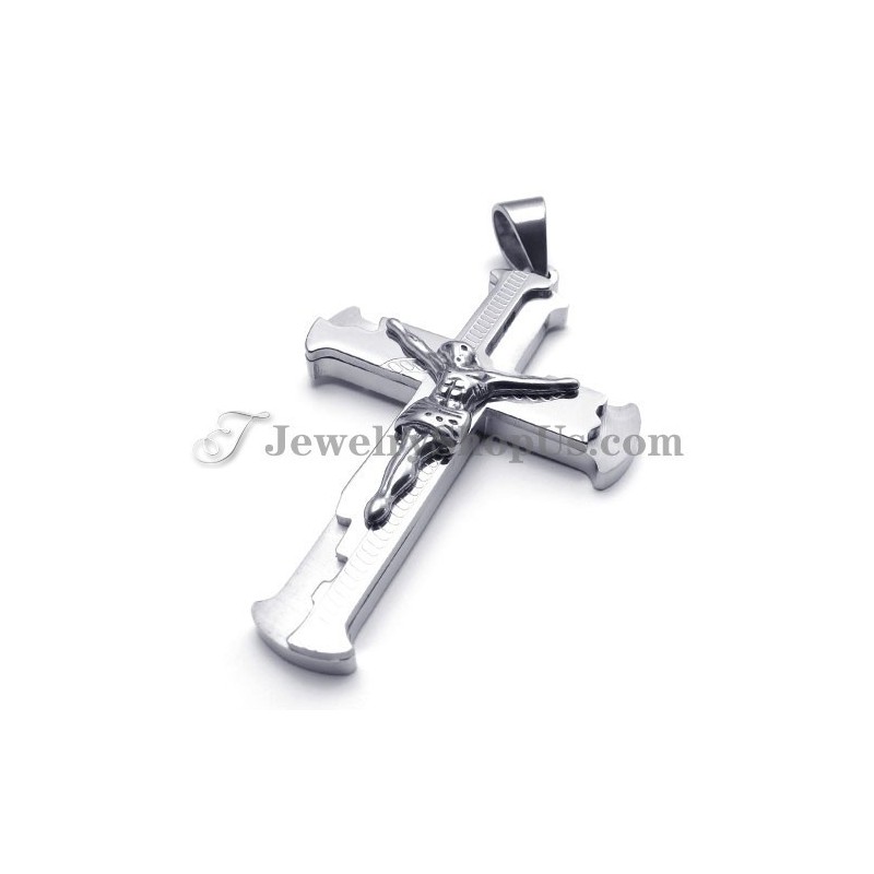 Classical Titanium Cross Of Jesus Pendant Classical Titanium Cross Of Jesus Pendant