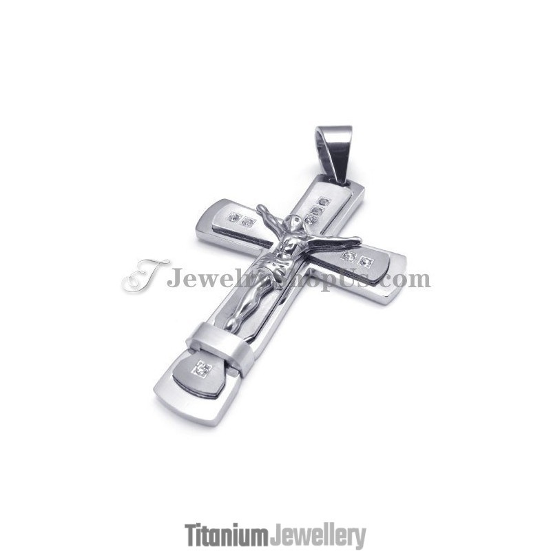Classical Cross Of Jesus Titanium Pendant Classical Cross Of Jesus Titanium Pendant