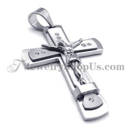 Classical Cross Of Jesus Titanium Pendant