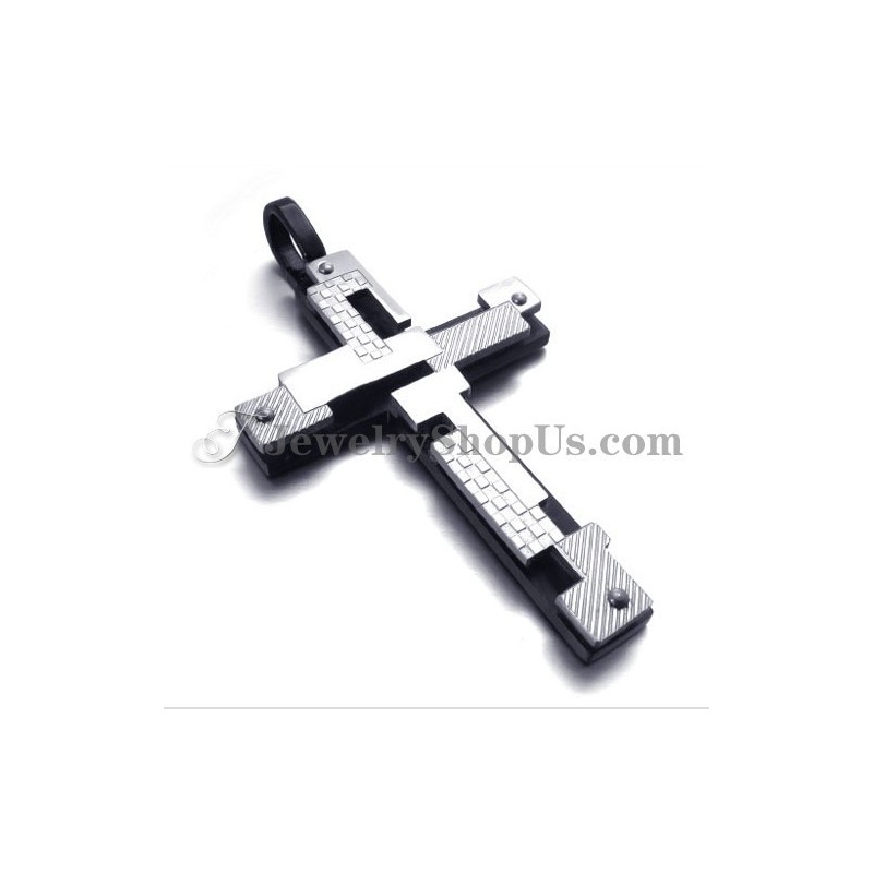 Fashion Black Titanium Cross Pendant