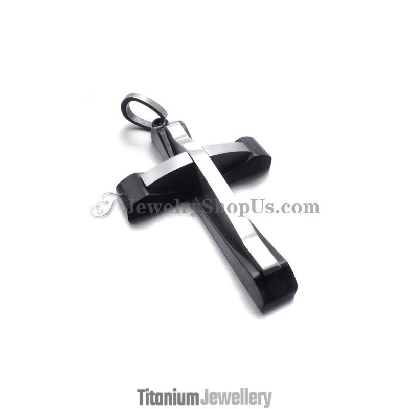 Elegant Titanium Black Cross Pendant Elegant Titanium Black Cross Pendant