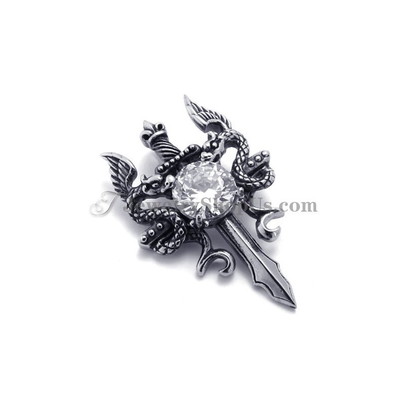 Fashion Titanium Sword Pendant With Zircon Fashion Titanium Sword Pendant With Zircon