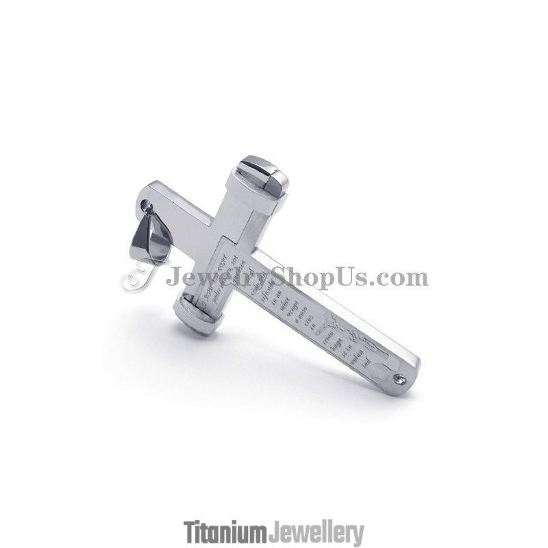 Elegant Titanium Cross Pendant With Rhinestone Elegant Titanium Cross Pendant With Rhinestone