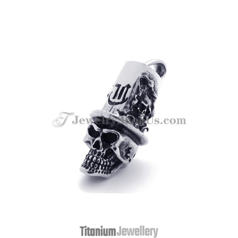 Fashion Skull And Hat Shape Titanium Pendant Fashion Skull And Hat Shape Titanium Pendant