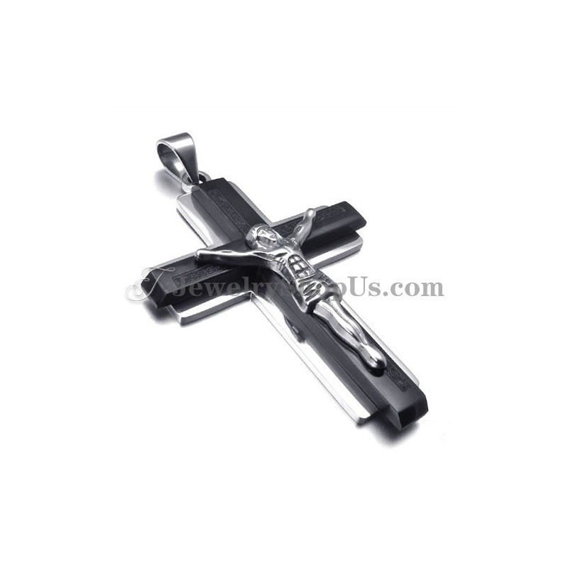Fashion Black Titanium Cross Of Jesus Pendant Fashion Black Titanium Cross Of Jesus Pendant