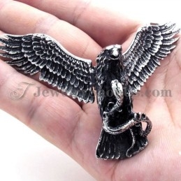 Eagle And Snake Titanium Pendant