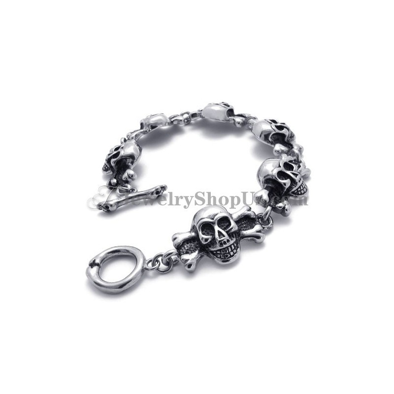 Fashion Titanium Skulls Bracelet