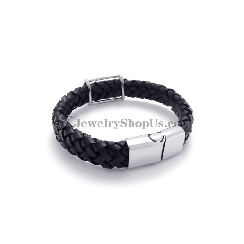 Fashion Titanium Leather Bracelet Fashion Titanium Leather Bracelet