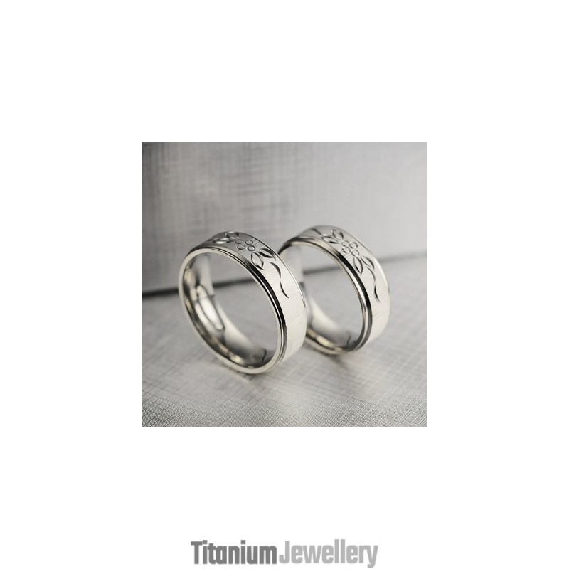 Titanium Ring Couples Pattern Titanium Ring Couples Pattern